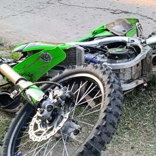La moto siniestrada