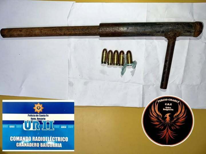 El arma secuestrada
