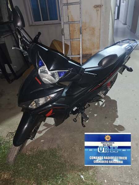 La moto recuperada