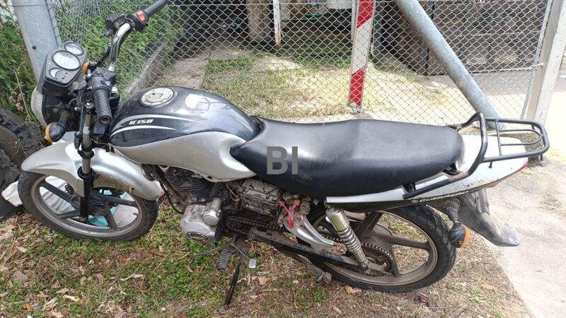 La moto secuestrada