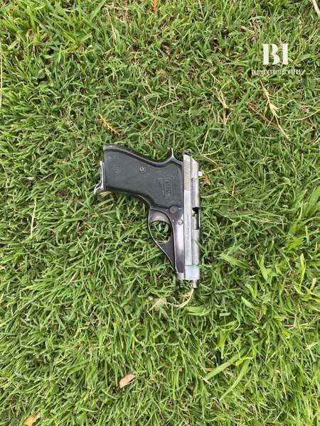 El arma secuestrada