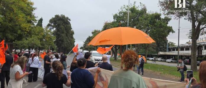 La concentraci&oacute;n frente al nosocomio