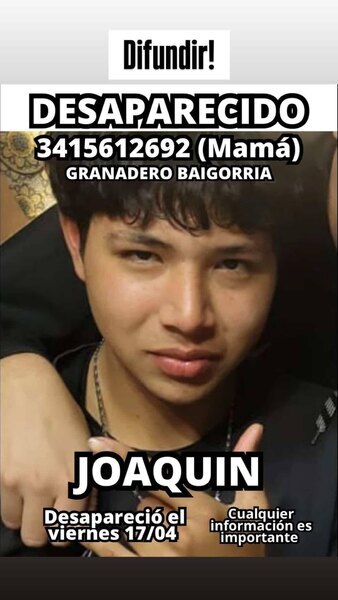 El joven desaparecido