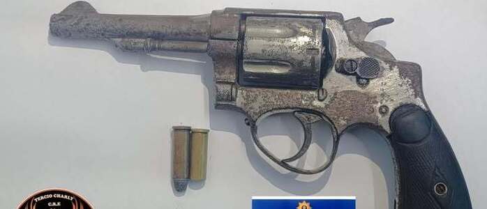 El arma secuestrada